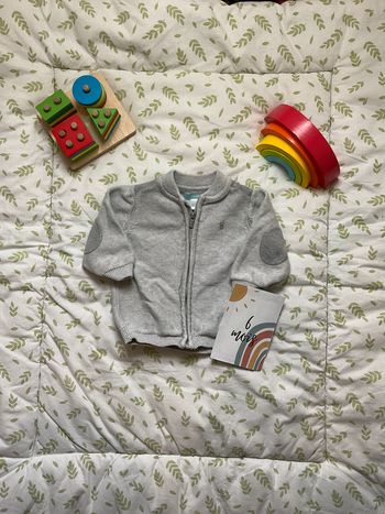 gilet zippé léger gris 6 mois obaibi