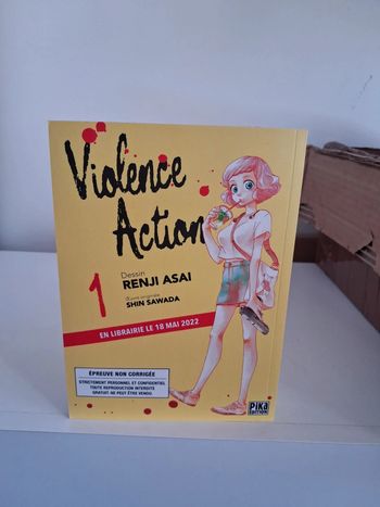 Manga Violence Action promotionnel épreuve non corrigée