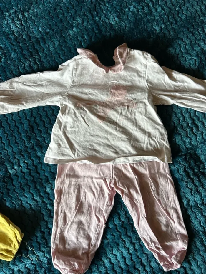 Lot de 2 pyjamas Obaïbi – 18 mois – fille - photo numéro 3