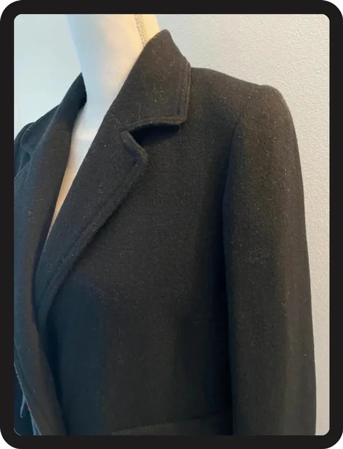 Sinequanone Manteau Long Noir Taille 34/36/S - photo numéro 3