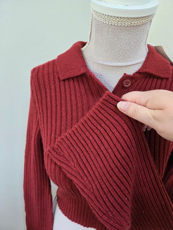 Pull bordeaux manche large Jennyfer Taille XS - photo numéro 3