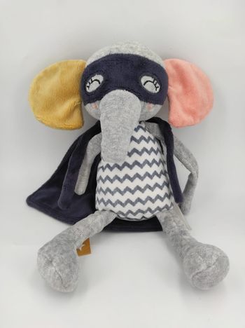 Peluche Doudou Hochet Elephant Tape à l'oeil