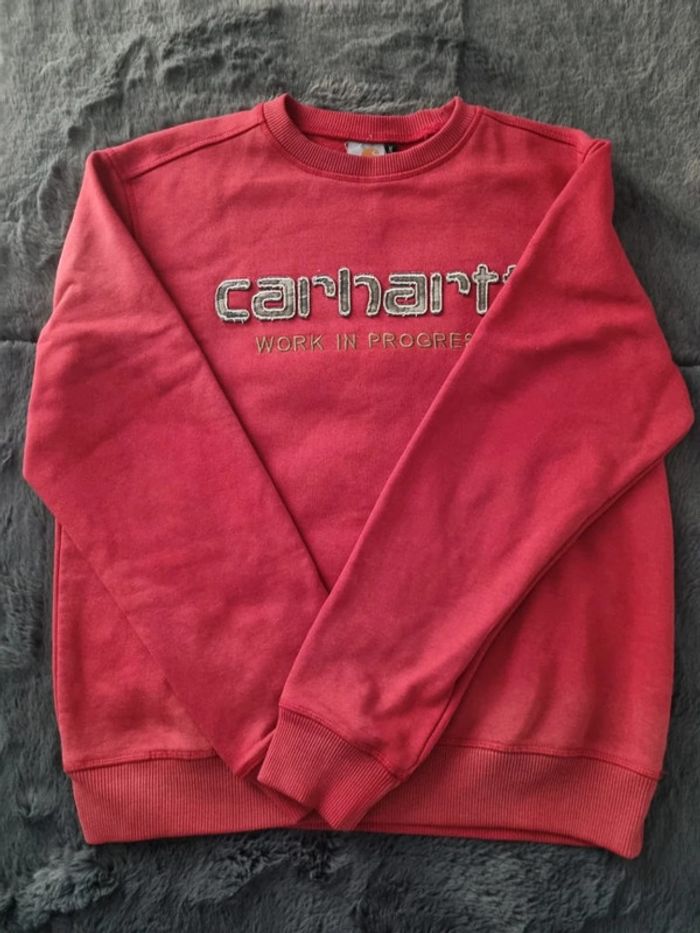 Sweat Carhartt rouge – Taille M Hommes - photo numéro 2