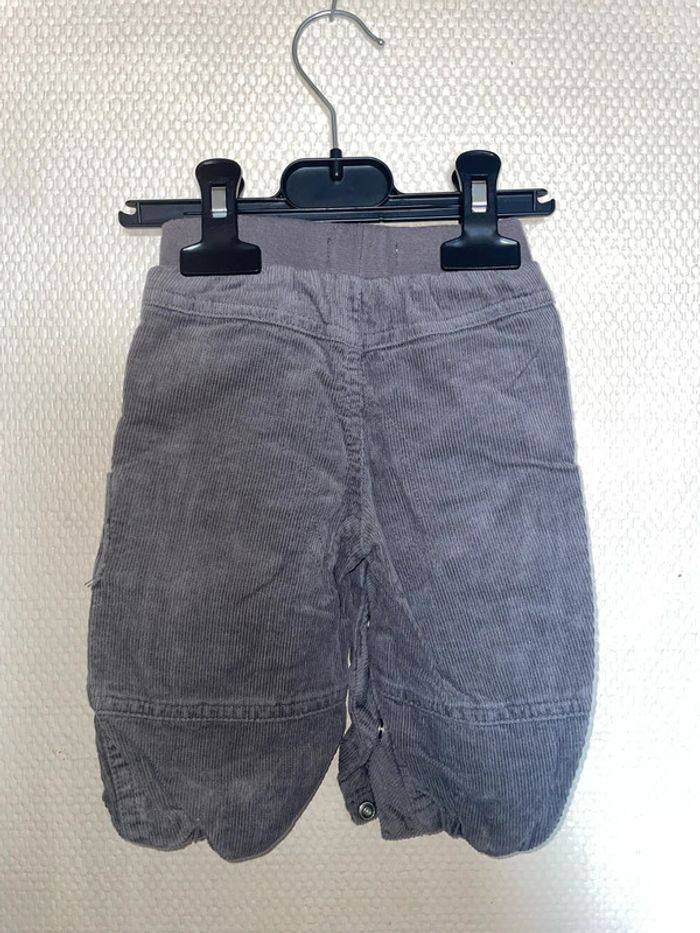 Pantalon velour gris Gemo - photo numéro 2