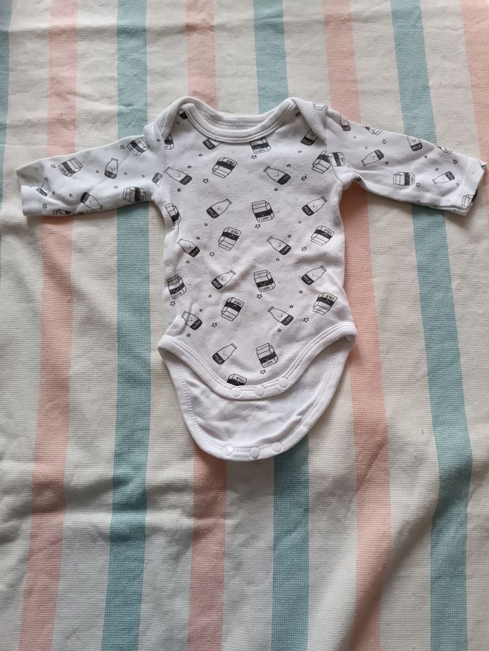 Lot 2 body manches longues 1 mois - photo numéro 3