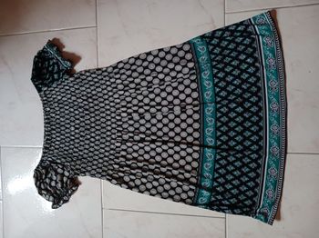 robe imprimée fluide à smocks taille unique neuve