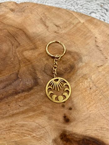 Porte-clés phase de lune soleil, charms de sac