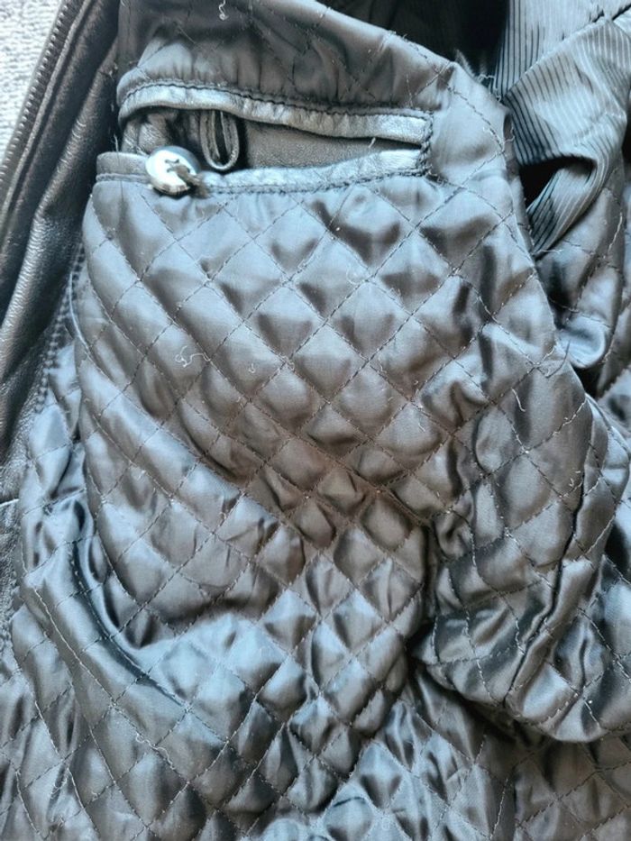 Manteau en Cuir Europe Cuir - Noir - 100% Cuir Véritable - Classique & Élégant - Taille L ou XL - photo numéro 13