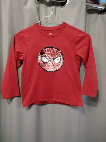 T-shirt spider man garçon à sequins