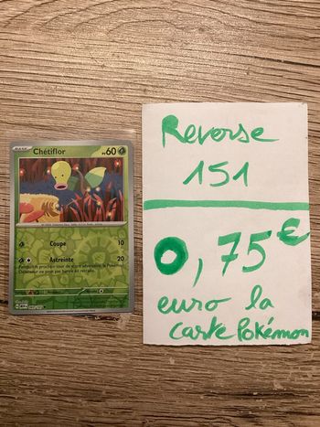 carte Pokémon chétiflor reverse 069/165 EV3.5 collection 151 FR neuf sortie de booster