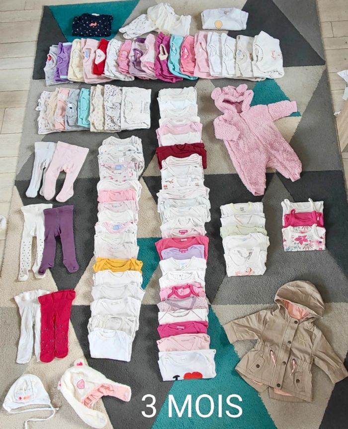 Gros lot vêtements 3 mois fille - photo numéro 2