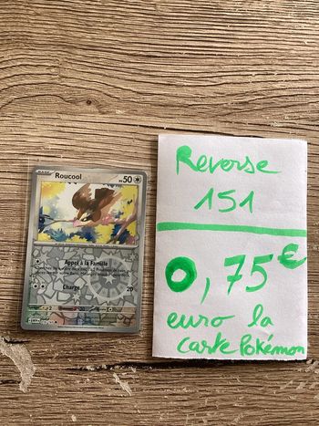 carte Pokémon roucool reverse 016/165 EV3.5 collection 151 FR neuf sortie de booster