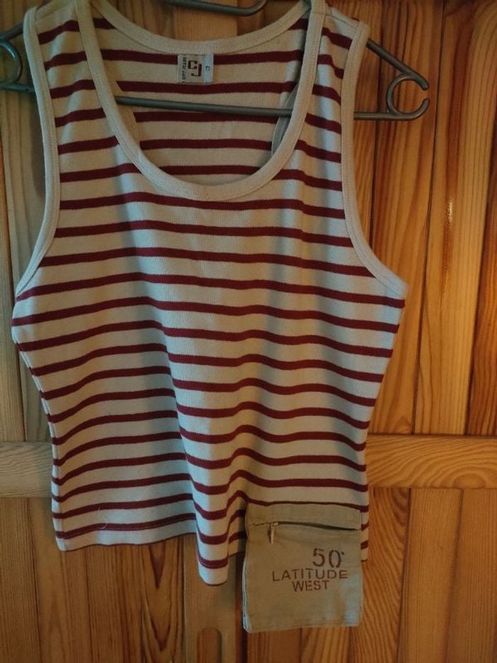 T-shirt femme sans manches avec poche