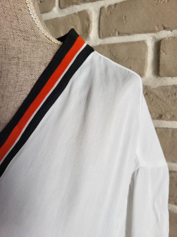 Blouse fluide blanche Zara - sportswear vintage - photo numéro 3
