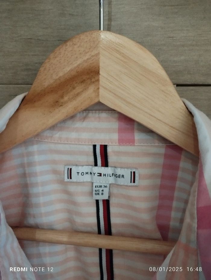 Blouse chemise carreaux Tommy Hilfiger T36 - photo numéro 3