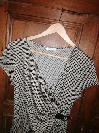 Robe portefeuille à pois M