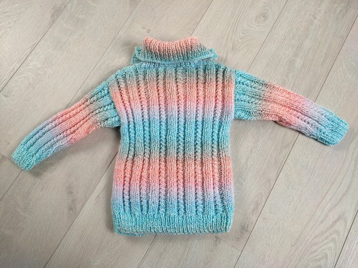 Gilet en laine fait main 3-4 ans - photo numéro 3