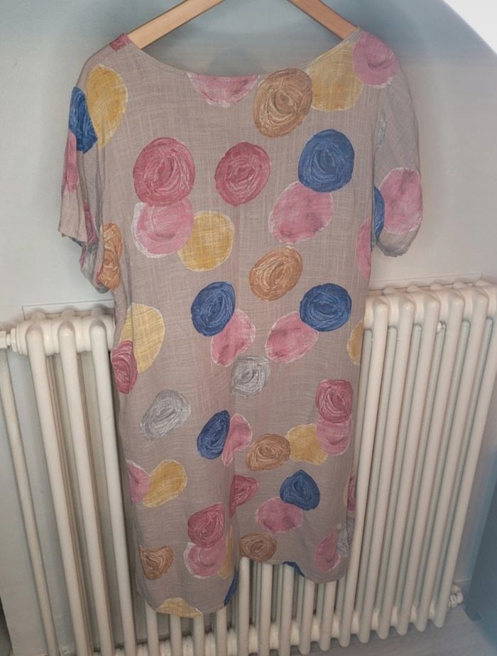 Robe taupe à pois - photo numéro 2