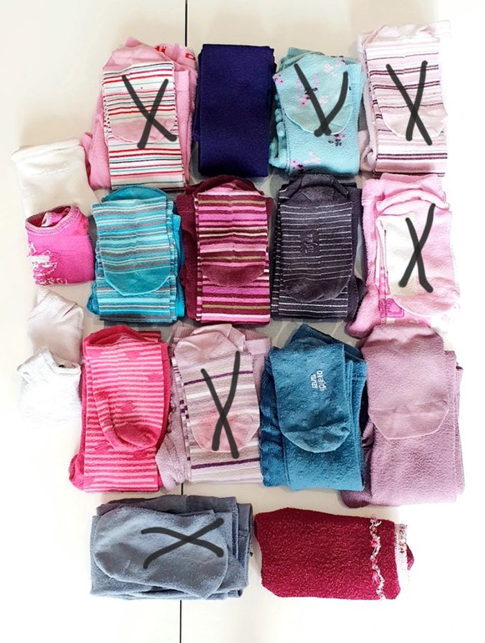 Lot collants + chaussettes - 7/8/10/12A