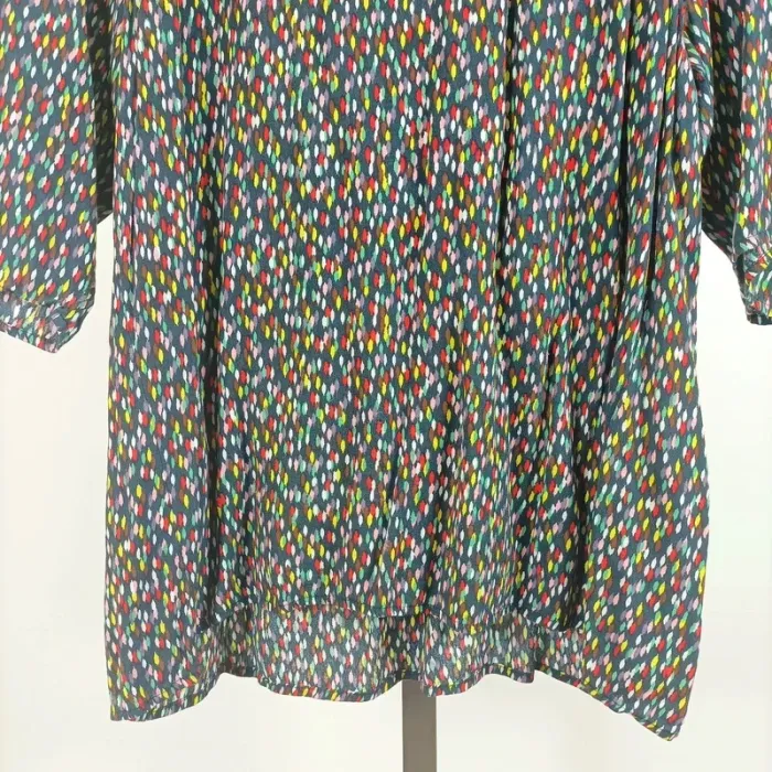 Blouse fluide multicolore à imprimé abstrait Promod manches 3/4 taille M/L A511 - photo numéro 8