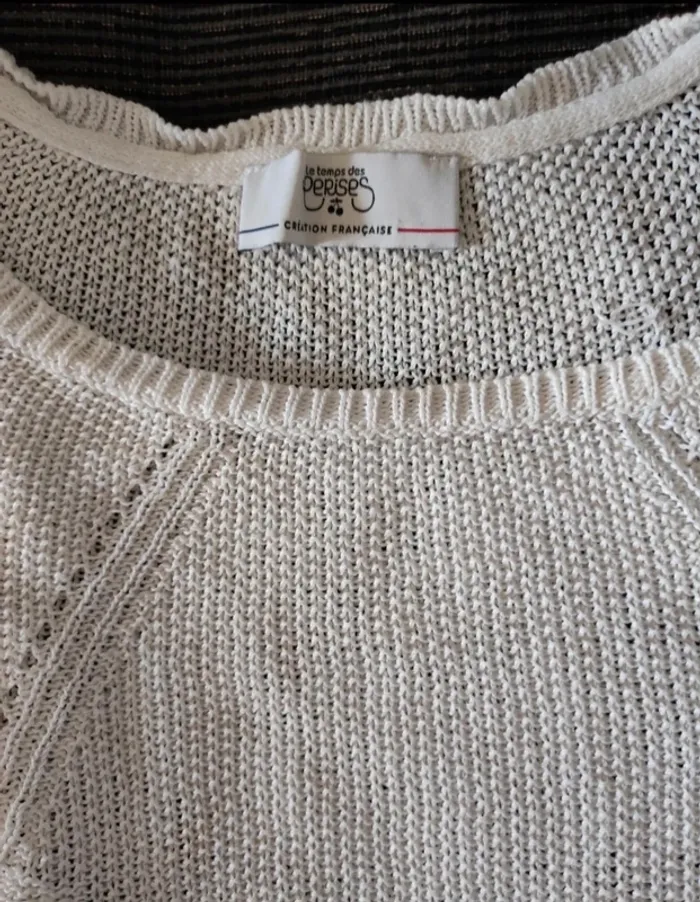 Petit pull blanc Le Temps des Cerises 🍒 - photo numéro 3