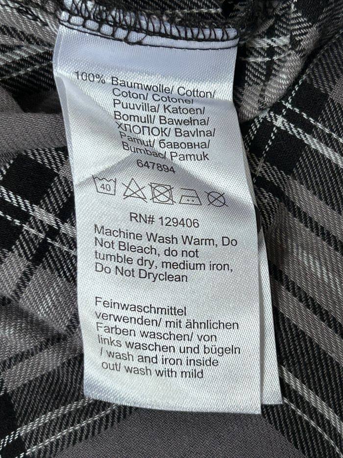 Chemise grise à carreaux Rainbow - Taille 34 - photo numéro 6