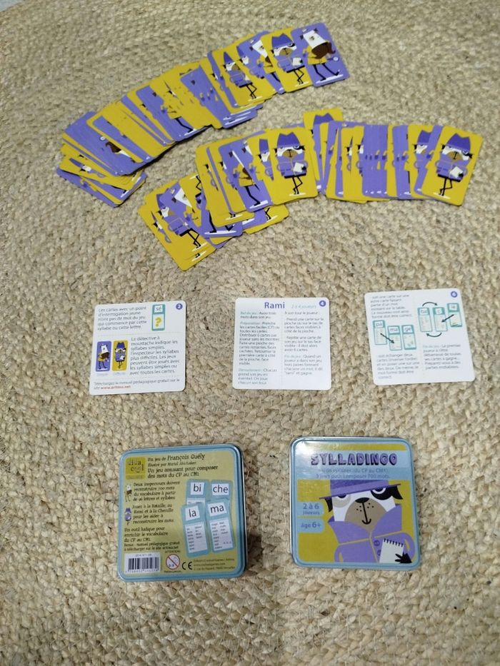 Jeu éducatif, apprentissage, Sylladingo, Cocktail games, dès 6 ans, TBE - photo numéro 3