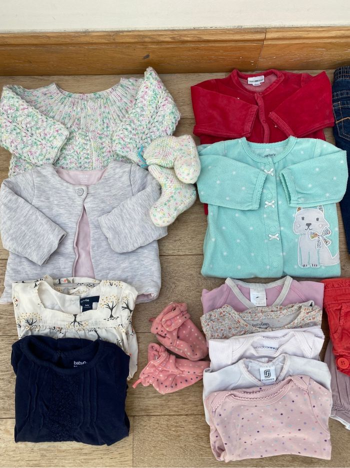 Lot vêtements bébé fille 3 mois automne hiver - photo numéro 2