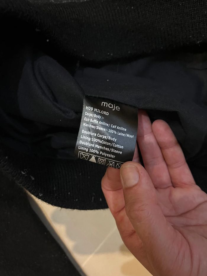 Veste bombées cuir bi-matière - photo numéro 7