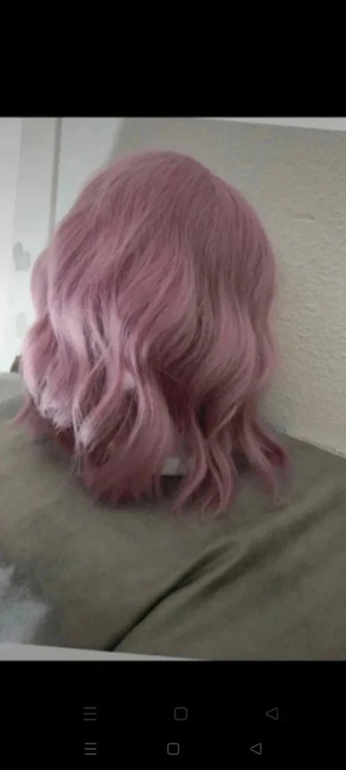 Perruque Naturelle Rose Pastel Tendance - photo numéro 6