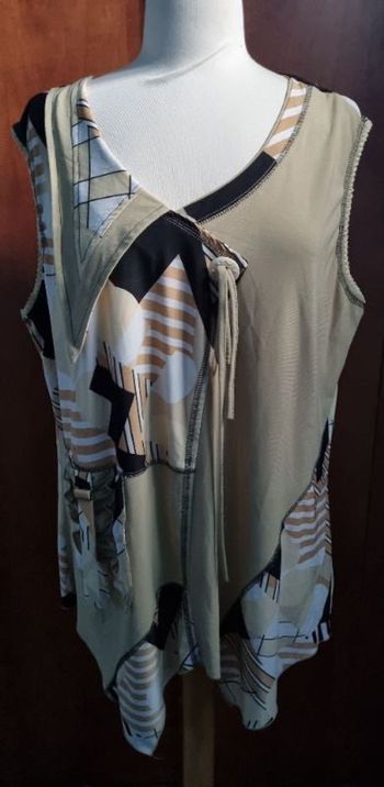 Tunique à manches courtes beige 2xl