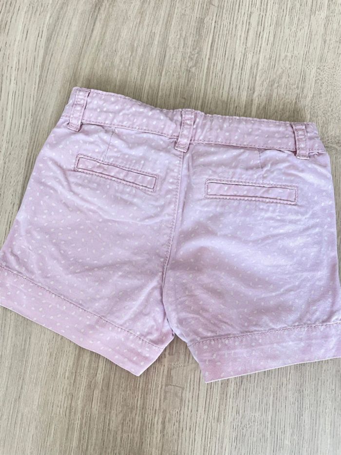 Short coton rose à pois blancs fille taille 3 ans 36 mois - photo numéro 2