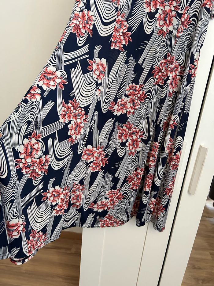 Robe longue marine à motifs Airisa Taille L - photo numéro 2