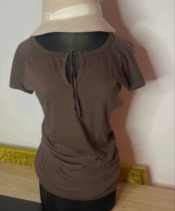 T-shirt vintage marron 