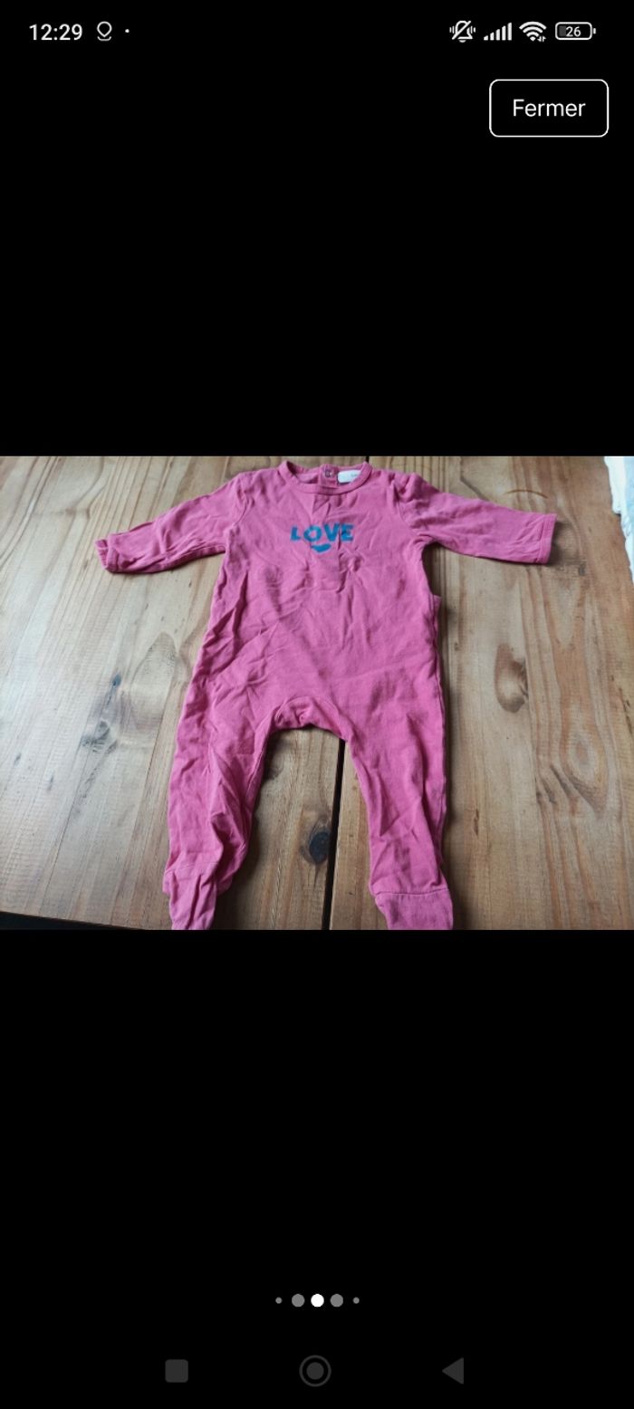 Lot de pyjama bébé fille taille 3 mois - photo numéro 2