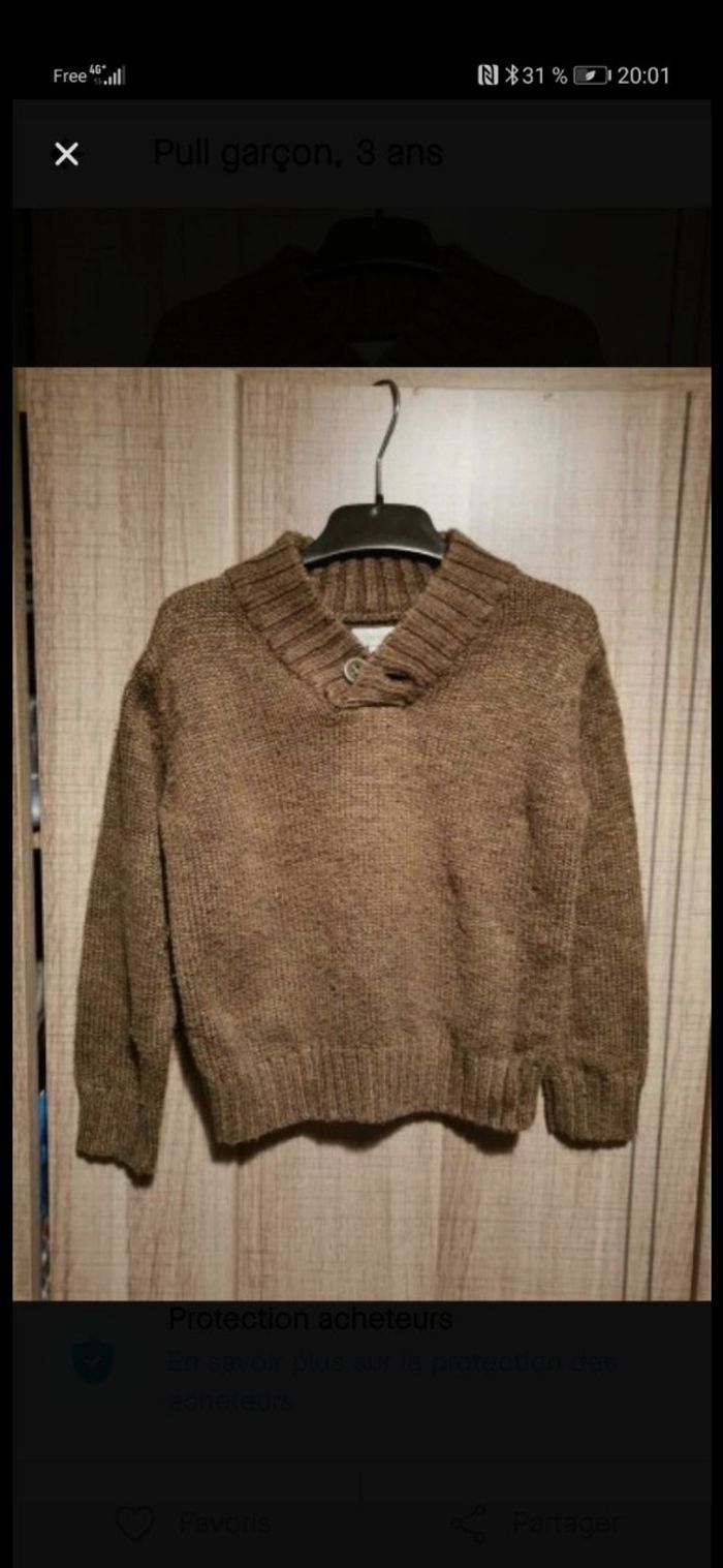 Pull garçon, 3 ans