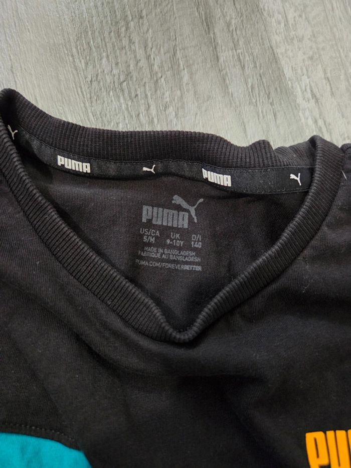Tee shirt puma noir et vert - photo numéro 2