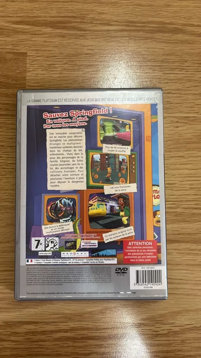 Boitier vide PS2 The Simpsons Hit & Run - photo numéro 3