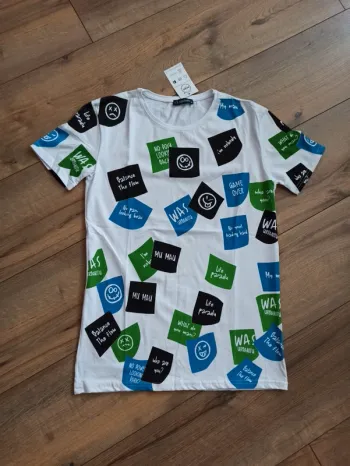 Tee shirt blanc homme manches courtes M