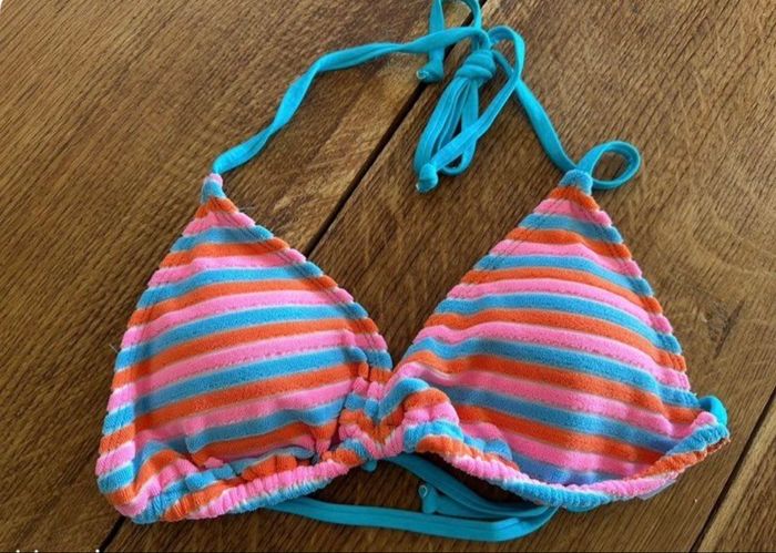 Maillot de bain bikini rayé coloré — Taille M - photo numéro 5