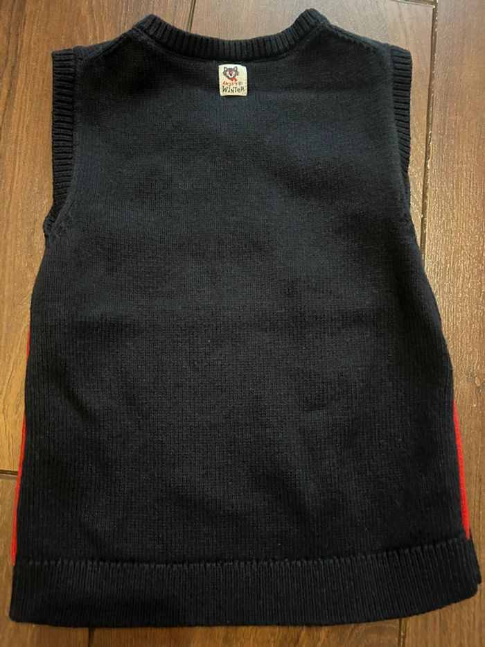 Pull sans manches garçon bleu marine en laine Sergent Major 5 ans - photo numéro 2