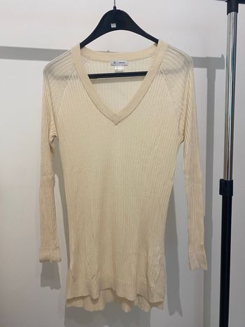 Pull tunique beige, taille M