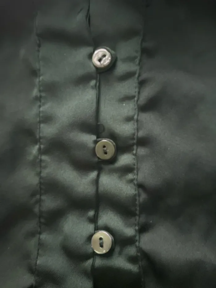 Blouse chemisier verte foncée - Taille M - photo numéro 7