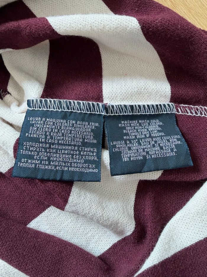 Polo Ralph Lauren enfant – Rayé bordeaux & blanc – Taille 4 ans - photo numéro 4