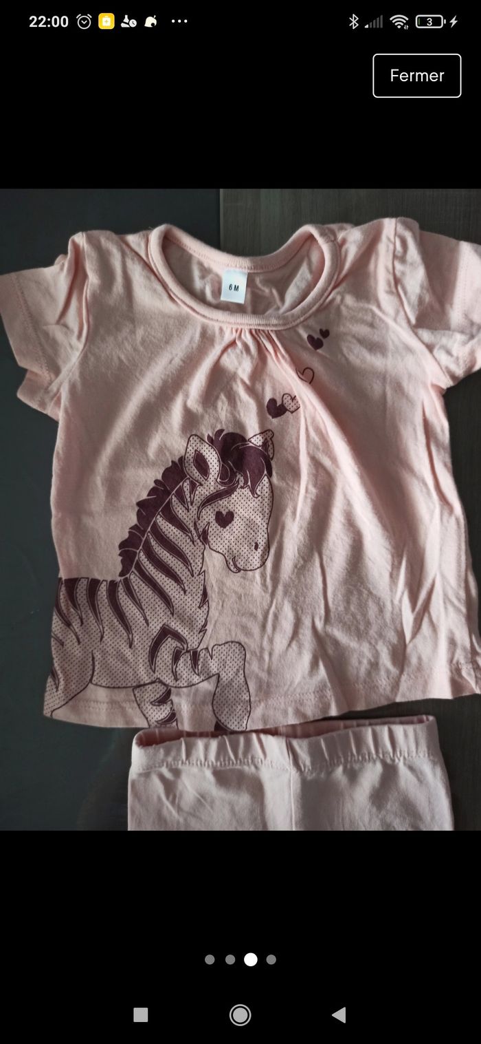 2 ensembles t-shirt legging 6 mois - photo numéro 3