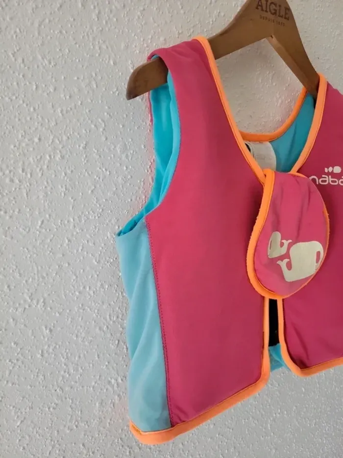 Gilet piscine enfant Taille M - 18.30kg - 3/6ans Mixte rose - photo numéro 4