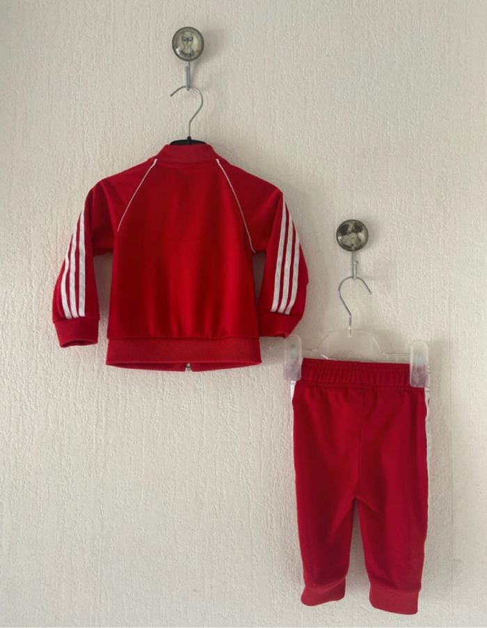 survêtement adidas bébé rouge 6-9 mois - photo numéro 4