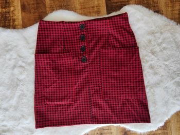Jupe carreaux rouge