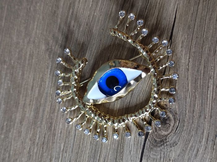 Broche oeil acier rétro - photo numéro 2