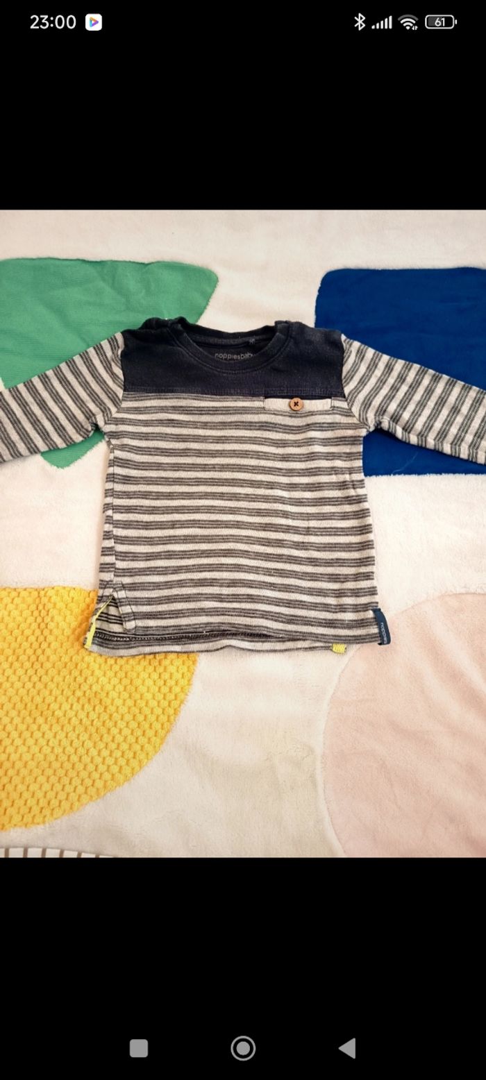 Lot T-shirts manches longues taille 12 mois - photo numéro 4